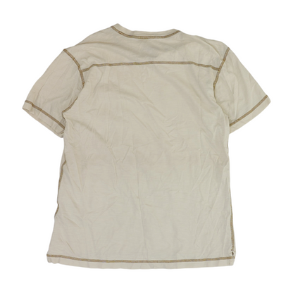 Beige Solid T-Shirt