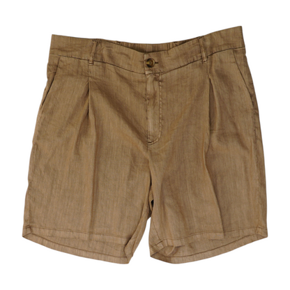 Brown Plus Solid Chino Shorts