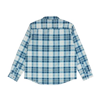 Blue Plaid Long Sleeve Button Down