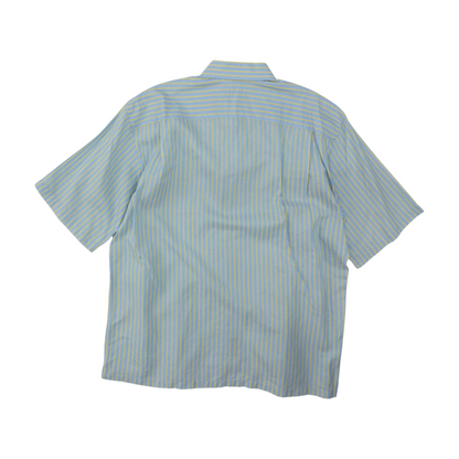 Blue Striped Short Sleeve Button Down