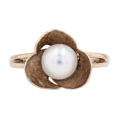10K Yellow Gold Cultured Pearl Fashion Ring