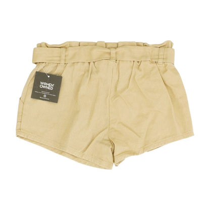 Khaki Solid Shorts