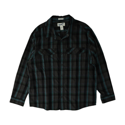 Charcoal Plaid Long Sleeve Button Down