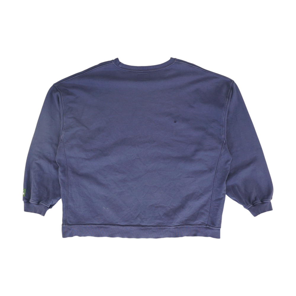 Blue Solid Sweatshirt Pullover
