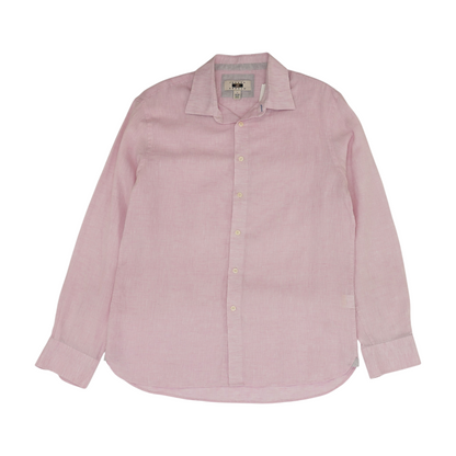Pink Solid Long Sleeve Button Down