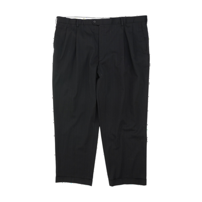Black Striped Regular Pants