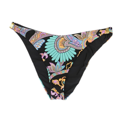 Black Abstract Swim Bottom