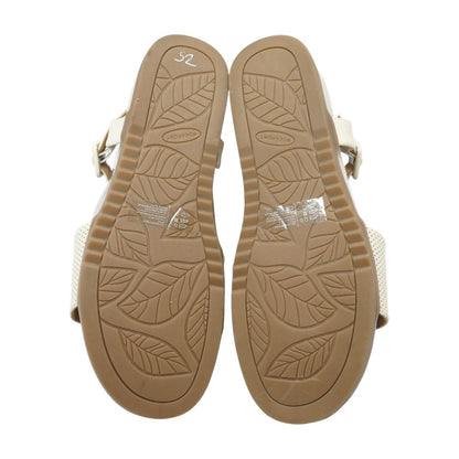 Beige Wedged Sandals