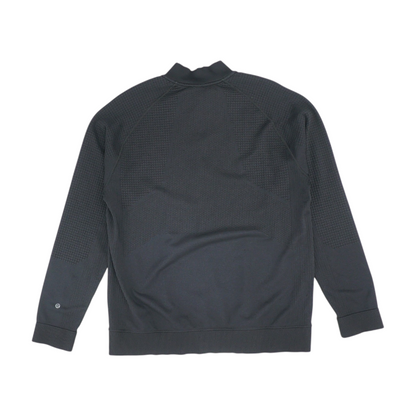 Black Solid 1/4 Zip Pullover