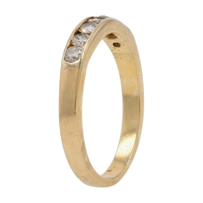 3/4 Ct 10K Gold Channel Set Round Diamond Band