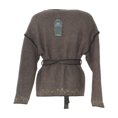 Brown Chevron Cardigan Sweater