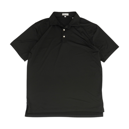 Black Solid Short Sleeve Polo