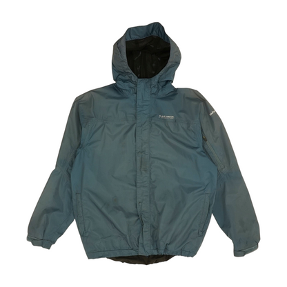 Blue Solid Rain Jacket