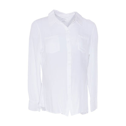 White Maternity Button Down