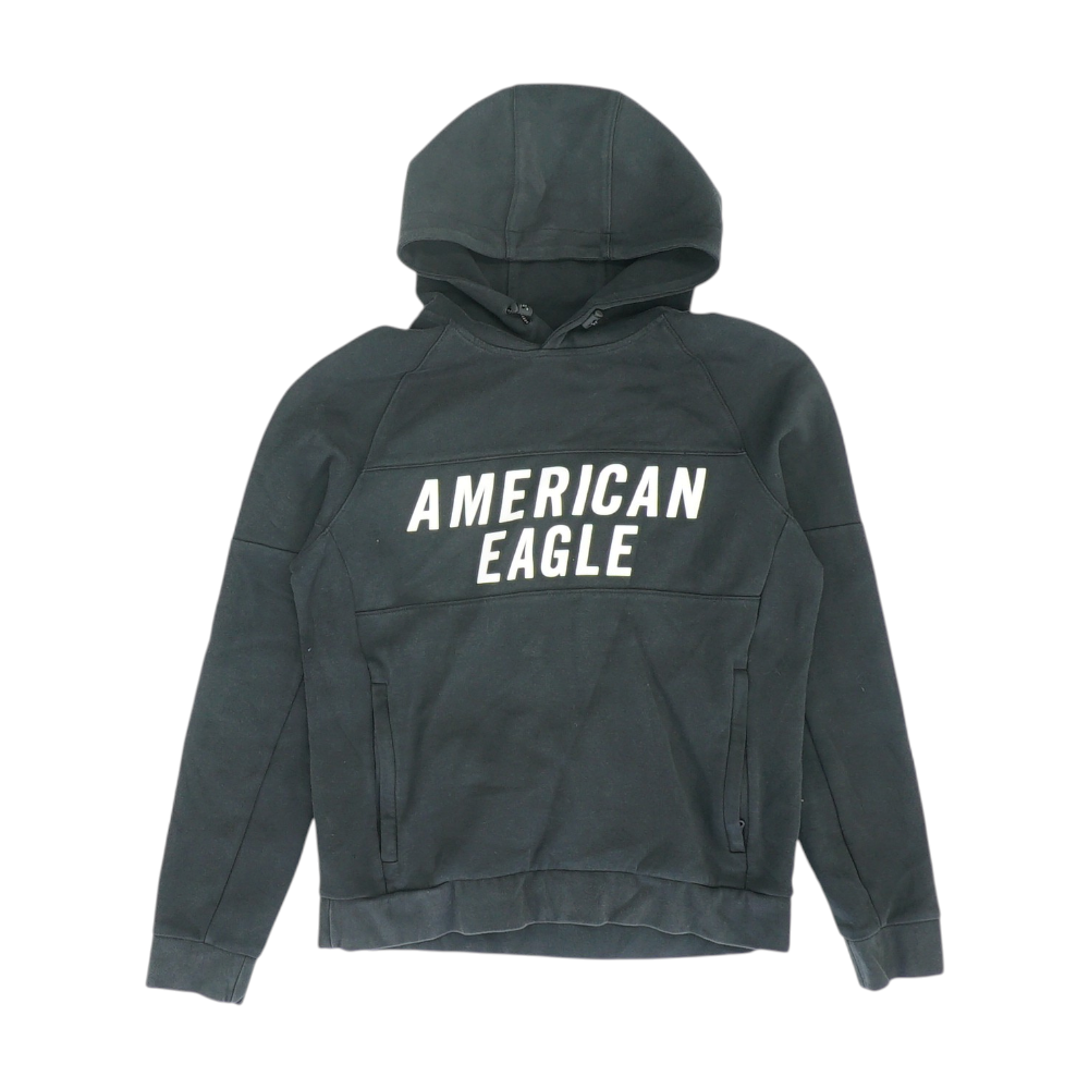 Black Solid Hoodie Pullover