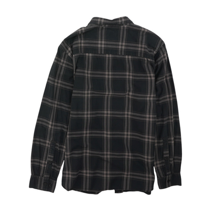 Black Plaid Long Sleeve Button Down
