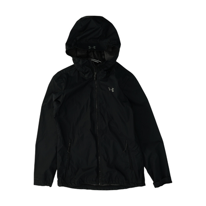 Black Solid Rain Jacket