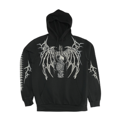 Black Solid Hoodie Pullover