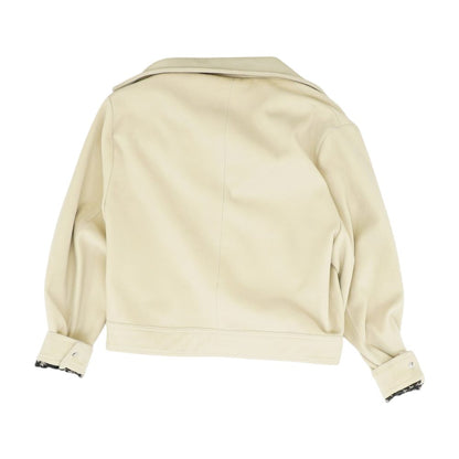 Beige Solid Jacket