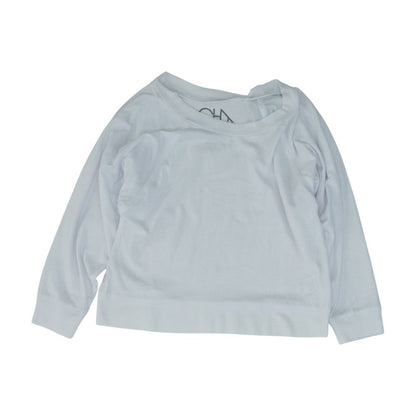 White Solid Knit Top