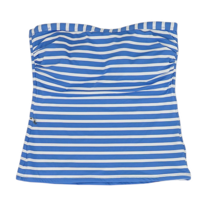 Blue Striped Swim Top