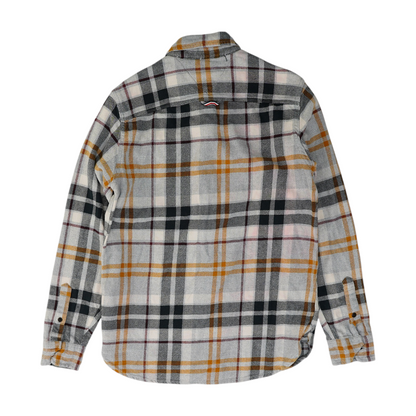 Gray Plaid Flannel Button Down