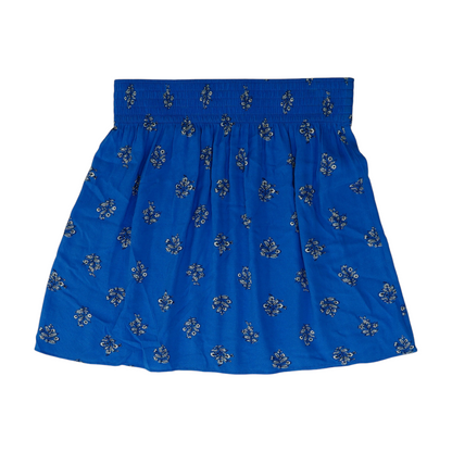 Blue Floral Mini Skirt