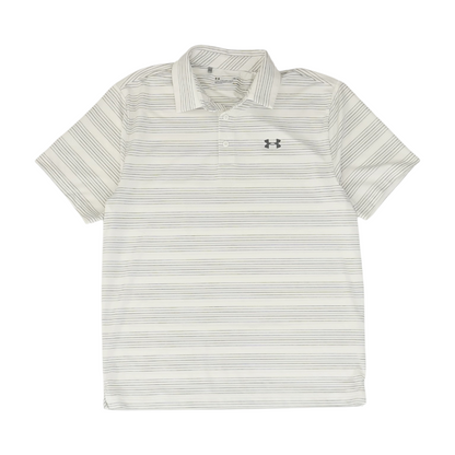White Striped Short Sleeve Polo