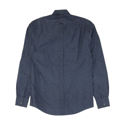 Blue Floral Long Sleeve Button Down