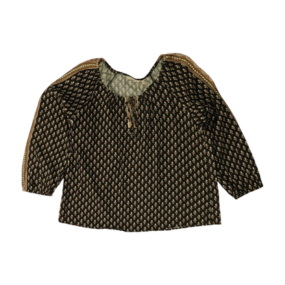 Brown Plus Print Blouse