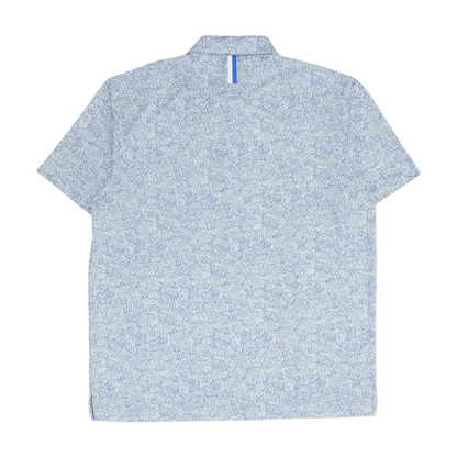 White Print Short Sleeve Polo