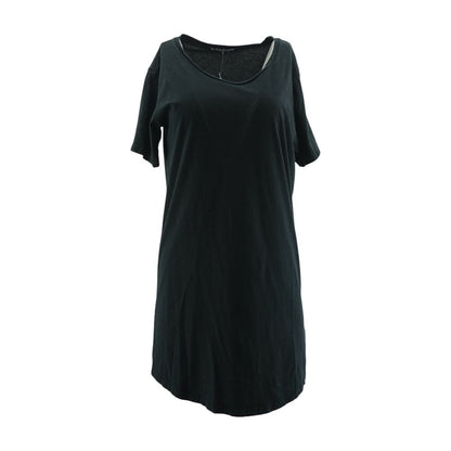 Black Solid Mini Dress