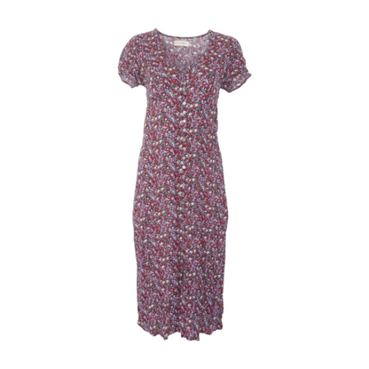 Navy Floral Midi Dress