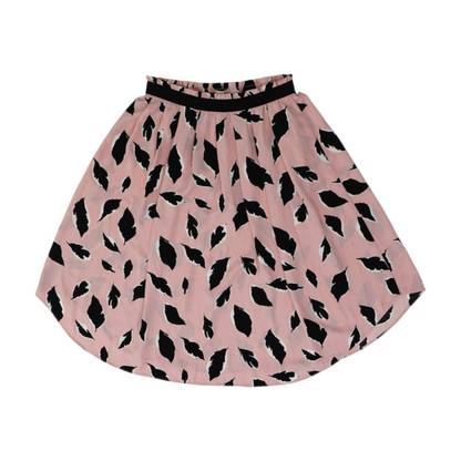 Pink Print Midi Skirt
