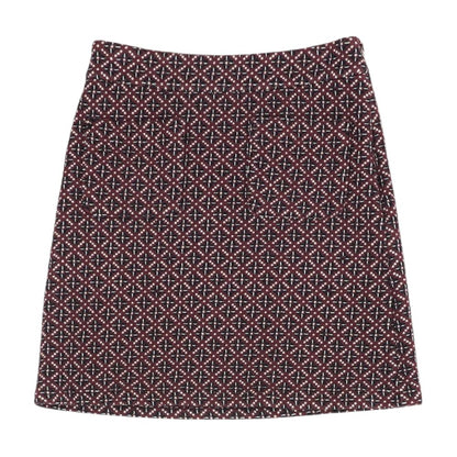 Burgundy Geometric Mini Skirt