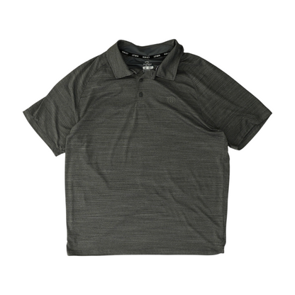 Gray Solid Short Sleeve Polo