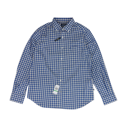 Blue Plaid Long Sleeve Button Down