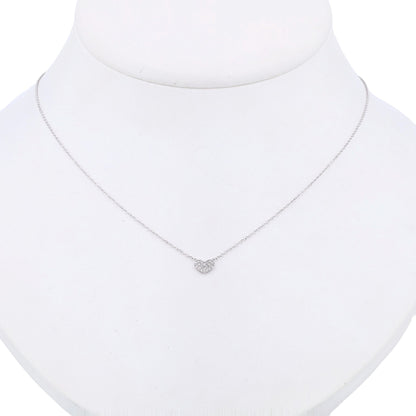 14K White Gold Diamond Pendant Necklace