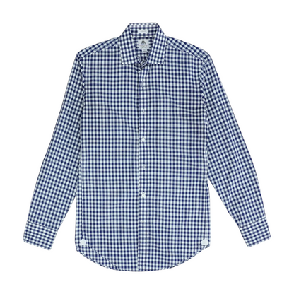 Navy Check Long Sleeve Button Down