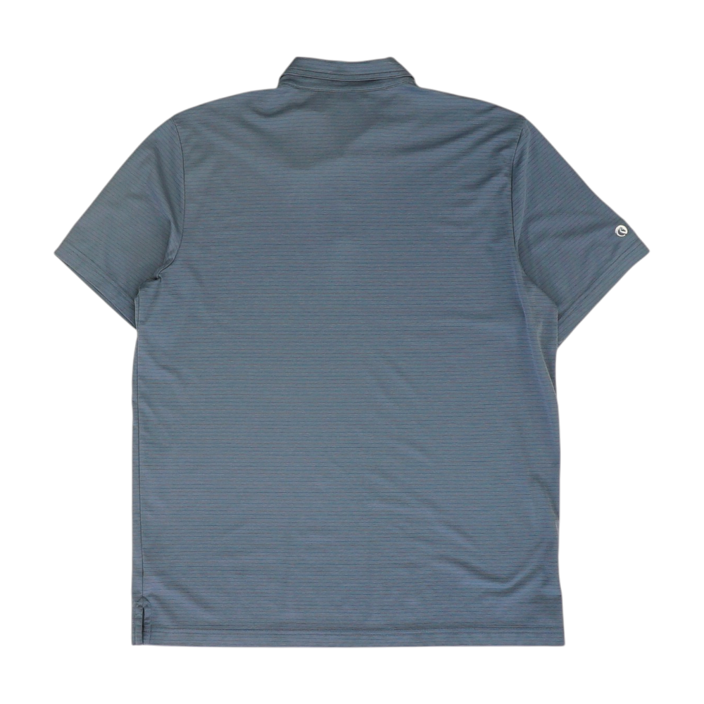 Blue Striped Short Sleeve Polo