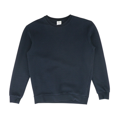 Navy Solid Sweatshirt Pullover