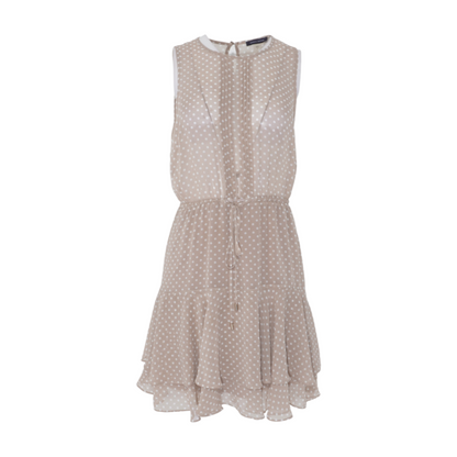 Brown Polka Dot Mini Dress