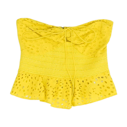 Yellow Cropped Blouse