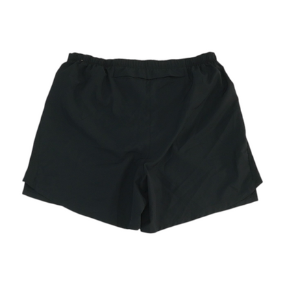 Black Solid Active Shorts