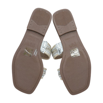 Silver Flat Sandals