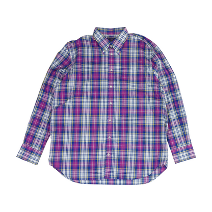 Pink Plaid Long Sleeve Button Down