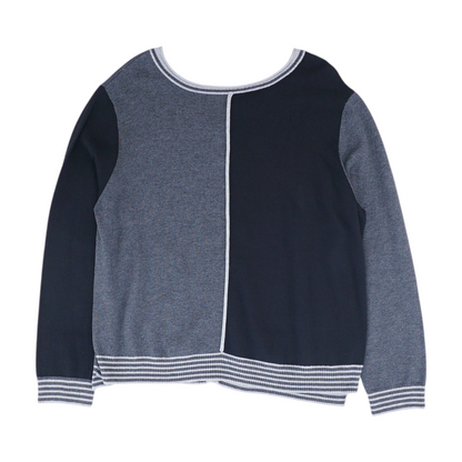 Gray Color Block Blouse