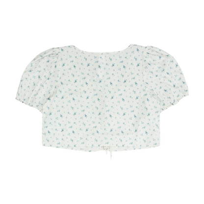White Floral Blouse