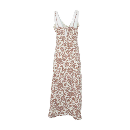 Brown Floral Maxi Dress