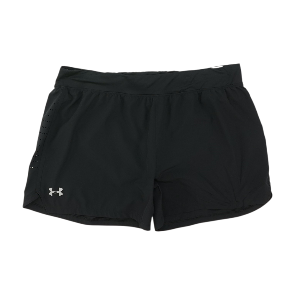 Black Plus Size Solid Active Shorts